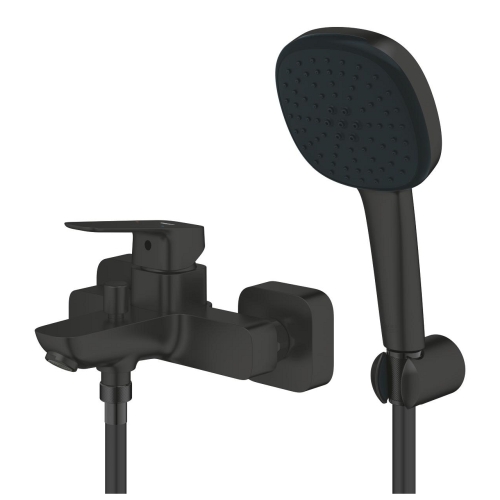 Grohe Cubeo egykaros kádcsaptelep zuhanyszettel, matt fekete 1018142430