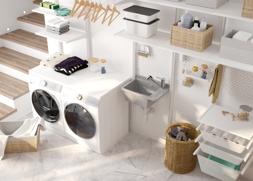 Deante Garden egymedencés műanyag fali kiöntő, szürke ZYT_311A