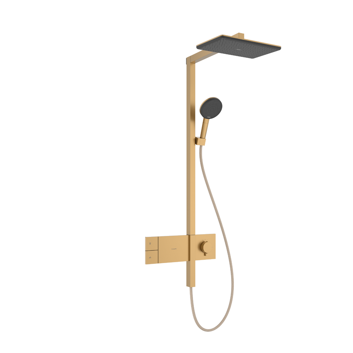 Hansgrohe Raindance Alive Q Showerpipe 210/340 1jet termosztátos zuhanyrendszer, szálcsiszolt bronz 24580140