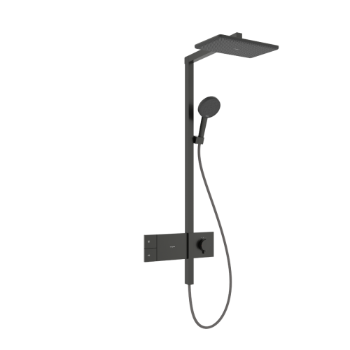 Hansgrohe Raindance Alive Q Showerpipe 210/340 1jet termosztátos zuhanyrendszer, szálcsiszolt fekete króm 24580340