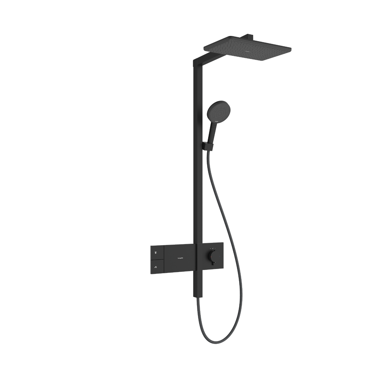 Hansgrohe Raindance Alive Q Showerpipe 210/340 1jet termosztátos zuhanyrendszer, matt fekete 24580670