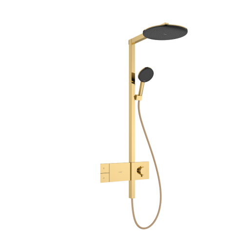 Hansgrohe Raindance Alive S Showerpipe 300 1jet termosztátos zuhanyrendszer, polírozott arany 24582990