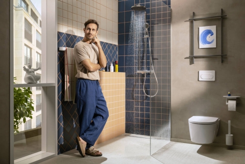 Hansgrohe Activera S Showerpipe EcoSmart 240 Ecostat Fine Varia termosztátos zuhanyrendszer, króm 28078000