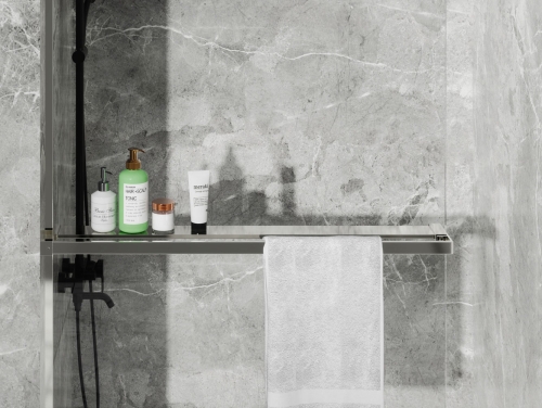 Niwell walk-in polc és törölközőtartó 110 cm, króm NWKIE-WTT110