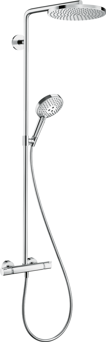Hansgrohe Raindance S Showerpipe Ecosmart+ 240 PowderRain termosztátos zuhanyrendszer, króm 28825000