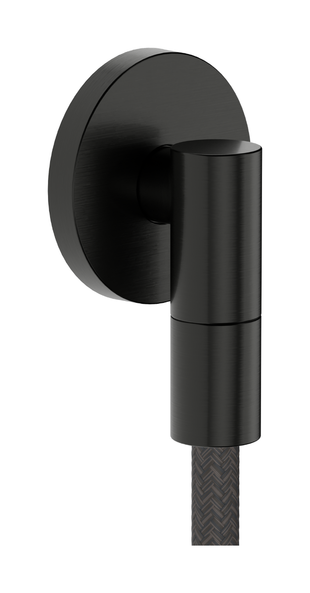 Hansgrohe FixFit Fine S fali csatlakozó visszafolyásgátlóval, szálcsiszolt fekete króm 28882340