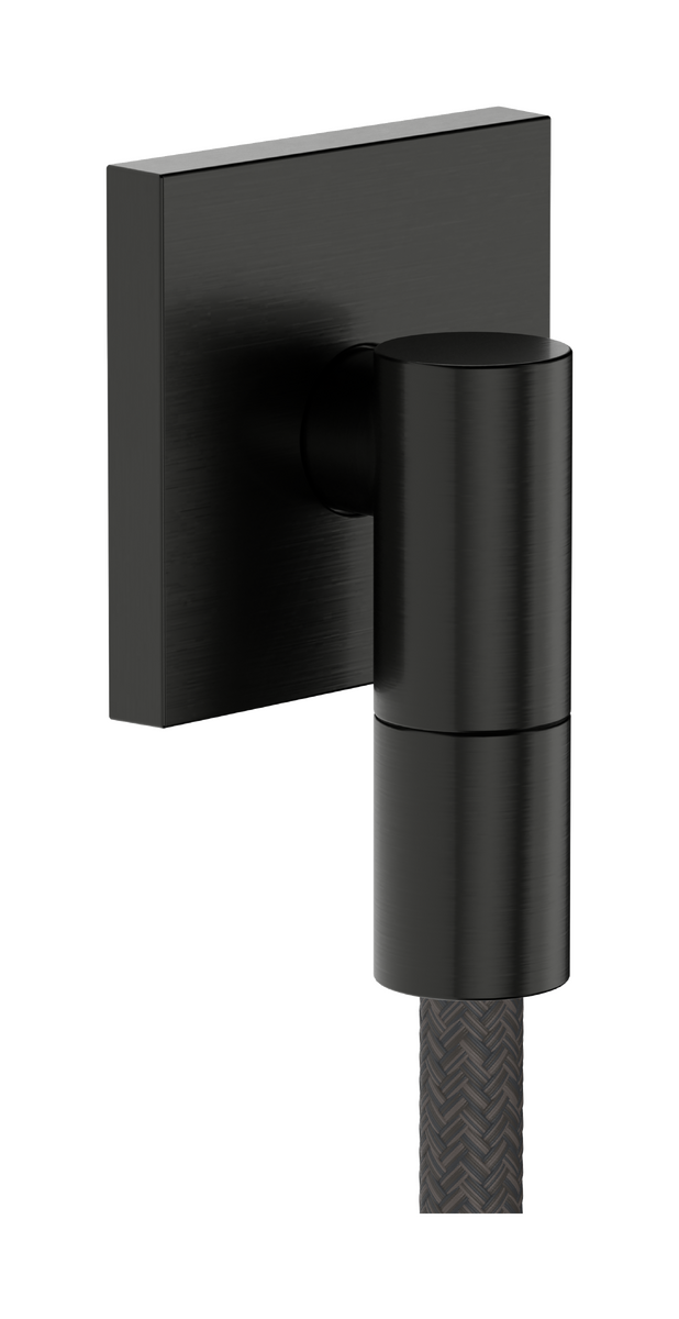 Hansgrohe FixFit Fine E fali csatlakozó visszafolyásgátlóval, szálcsiszolt fekete króm 28883340