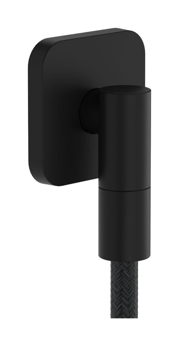 Hansgrohe FixFit Fine Q fali csatlakozó visszafolyásgátlóval, matt fekete 28884670
