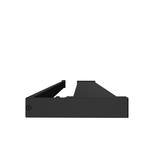 Niwell walk-in polc és törölközőtartó 110 cm, matt fekete NWKIE-WTT110-B