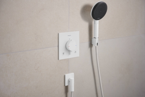 Hansgrohe Ecostat Comfort E 2 funkciós falsík alatti termosztát, matt fehér 33711700