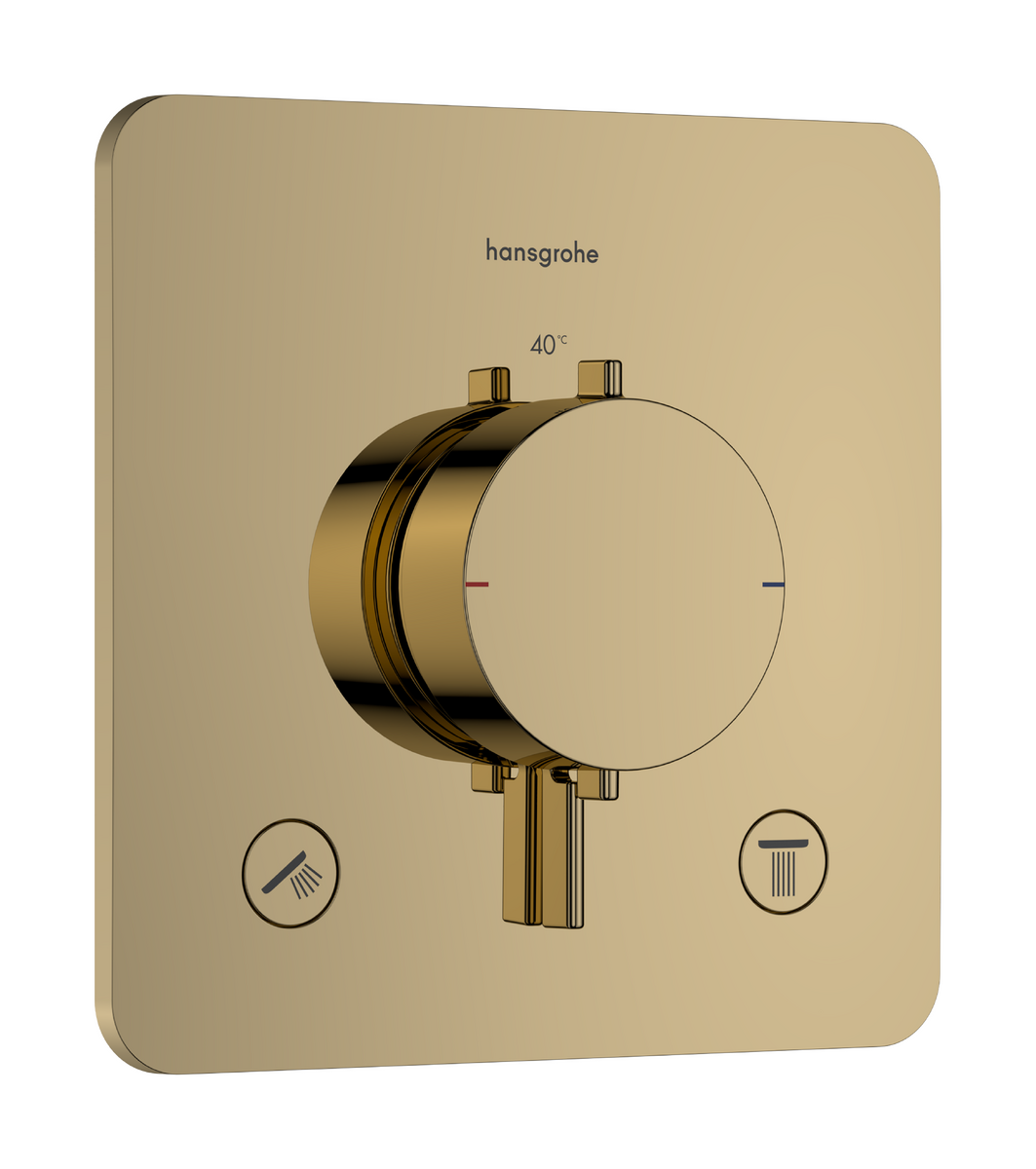 Hansgrohe Ecostat Comfort Q 2 funkciós falsík alatti termosztát, polírozott arany 33713990