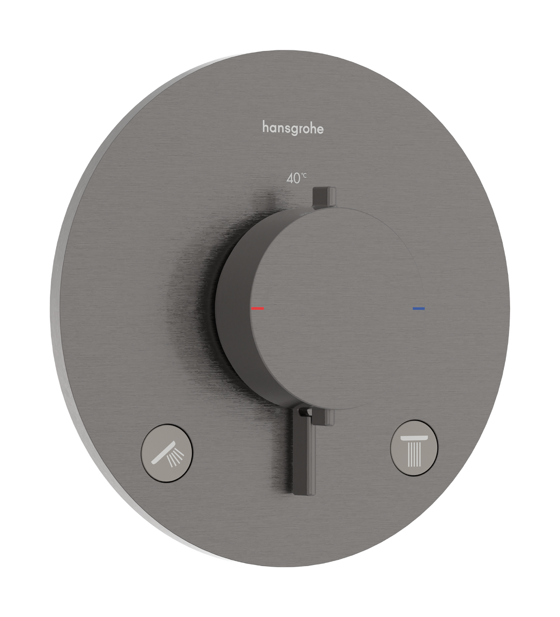 Hansgrohe Ecostat Comfort S 2 funkciós falsík alatti termosztát, szálcsiszolt fekete króm 33715340