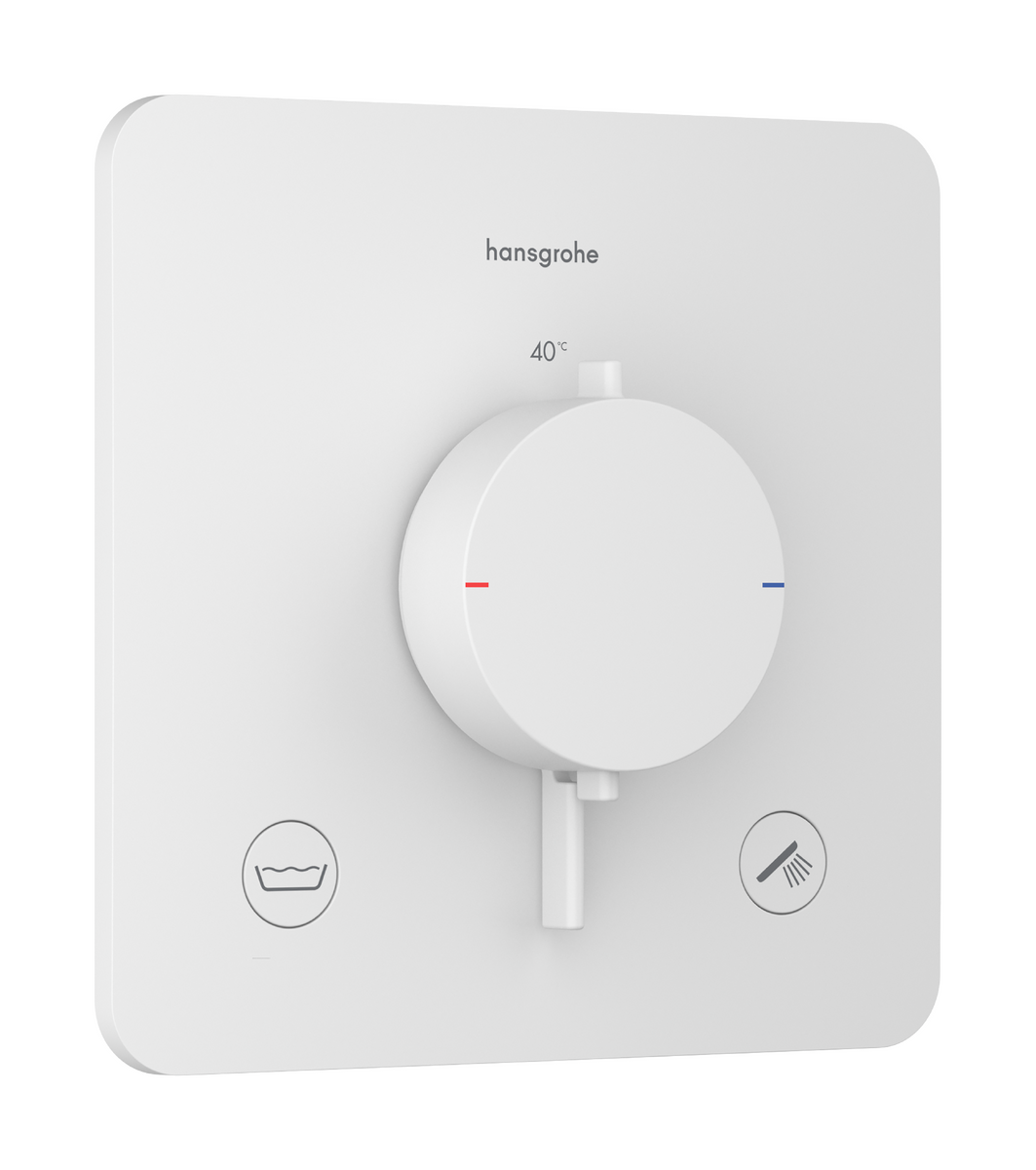 Hansgrohe Ecostat Comfort Q 2 funkciós falsík alatti termosztát beépített biztonsági funkcióval, matt fehér 33717700