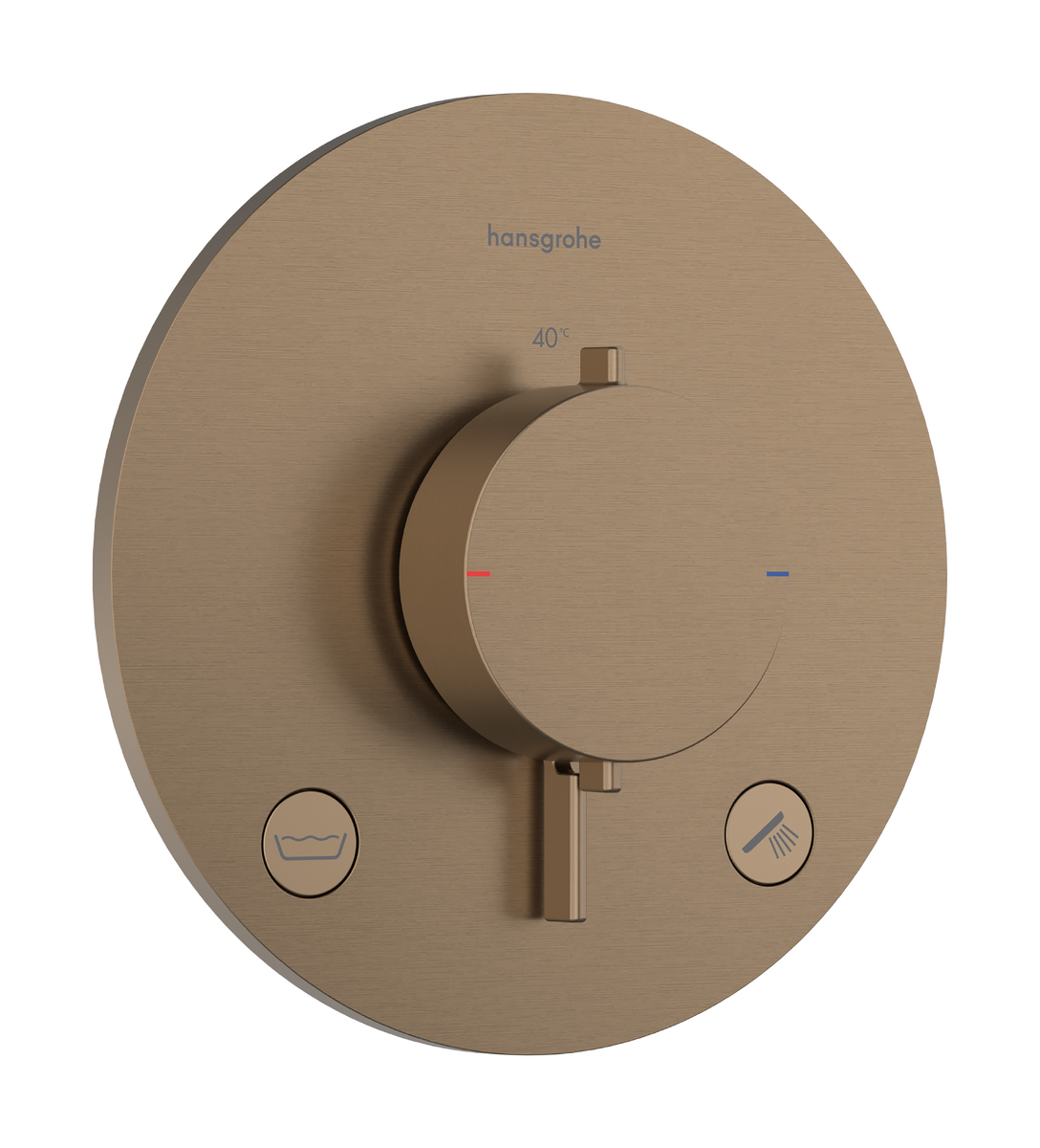 Hansgrohe Ecostat Comfort S 2 funkciós falsík alatti termosztát beépített biztonsági funkcióval, szálcsiszolt bronz 33718140