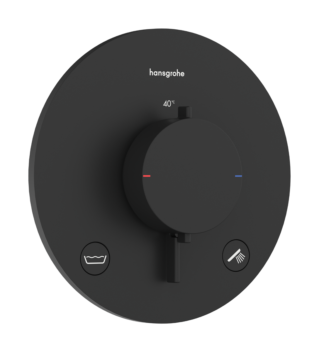 Hansgrohe Ecostat Comfort S 2 funkciós falsík alatti termosztát beépített biztonsági funkcióval, matt fekete 33718670