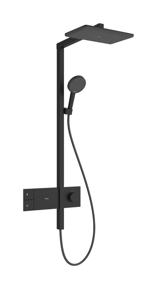 Hansgrohe Raindance Alive Q Showerpipe EcoSmart 210/340 1jet termosztátos zuhanyrendszer, matt fekete 24581670