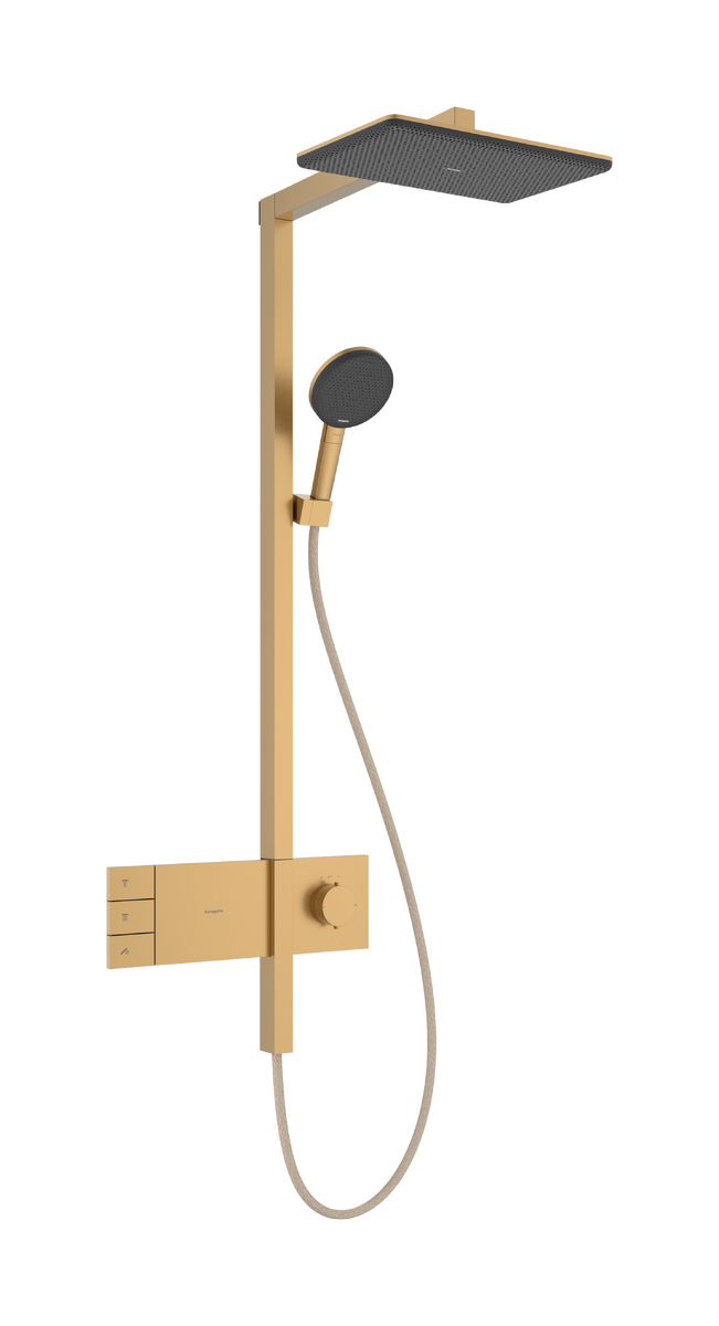 Hansgrohe Raindance Alive Q Showerpipe EcoSmart 210/340 2jet termosztátos zuhanyrendszer, szálcsiszolt bronz 24591140