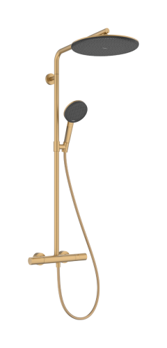 Hansgrohe Raindance Alive S Puro Showerpipe Ecostat Element 300 1jet termosztátos zuhanyrendszer, szálcsiszolt bronz 24592140