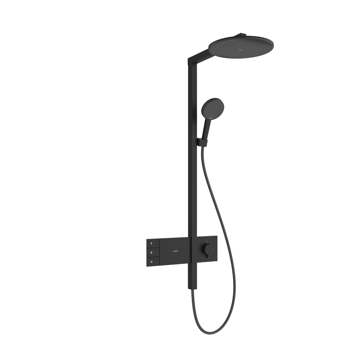 Hansgrohe Raindance Alive S Showerpipe 300 2jet termosztátos zuhanyrendszer, matt fekete 24595670
