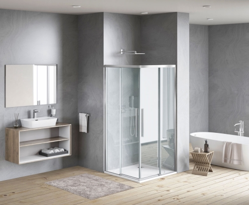 Niwell Odil szögletes műmárvány zuhanytálca 90x90 cm, fehér NW-ZT-T19B