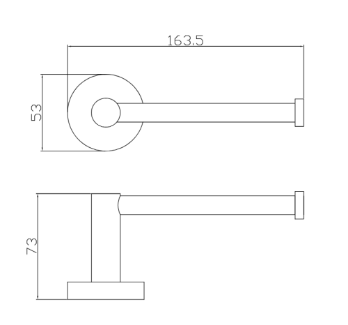 Emporia wc-papír tartó, matt fekete 5030BM