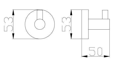 Emporia akasztó, szálcsiszolt gunmetál 5010BN