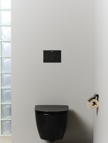 Roca Ona Rimless fali wc, matt fekete A346687080