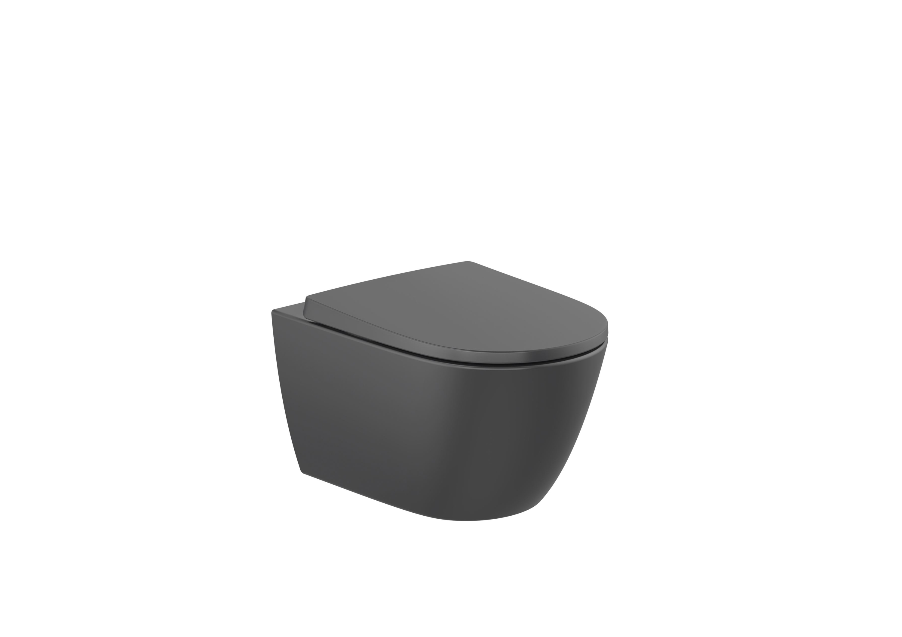 Roca Ona Rimless fali wc, matt fekete A346687080