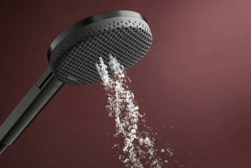 Hansgrohe Raindance Alive Select S EcoSmart 125 3jet kézizuhany 65 cm zuhanyrúddal, szálcsiszolt fekete króm 24600340