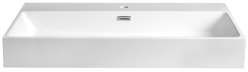 Sapho AQUATIC 90x46 cm öntöttmárvány mosdó, fehér AT090