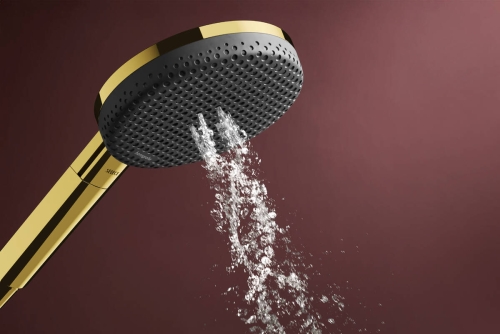 Hansgrohe Raindance Alive Select S EcoSmart 125 3jet kézizuhany 90 cm zuhanyrúddal, polírozott arany 24601990