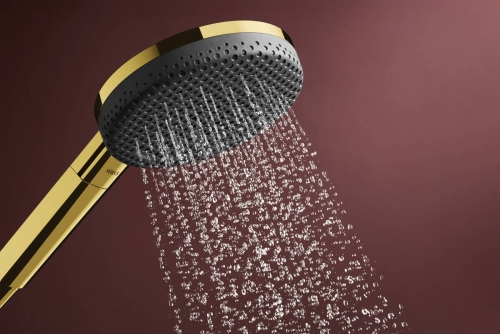 Hansgrohe Raindance Alive Select S EcoSmart 125 3jet kézizuhany 90 cm zuhanyrúddal, polírozott arany 24601990
