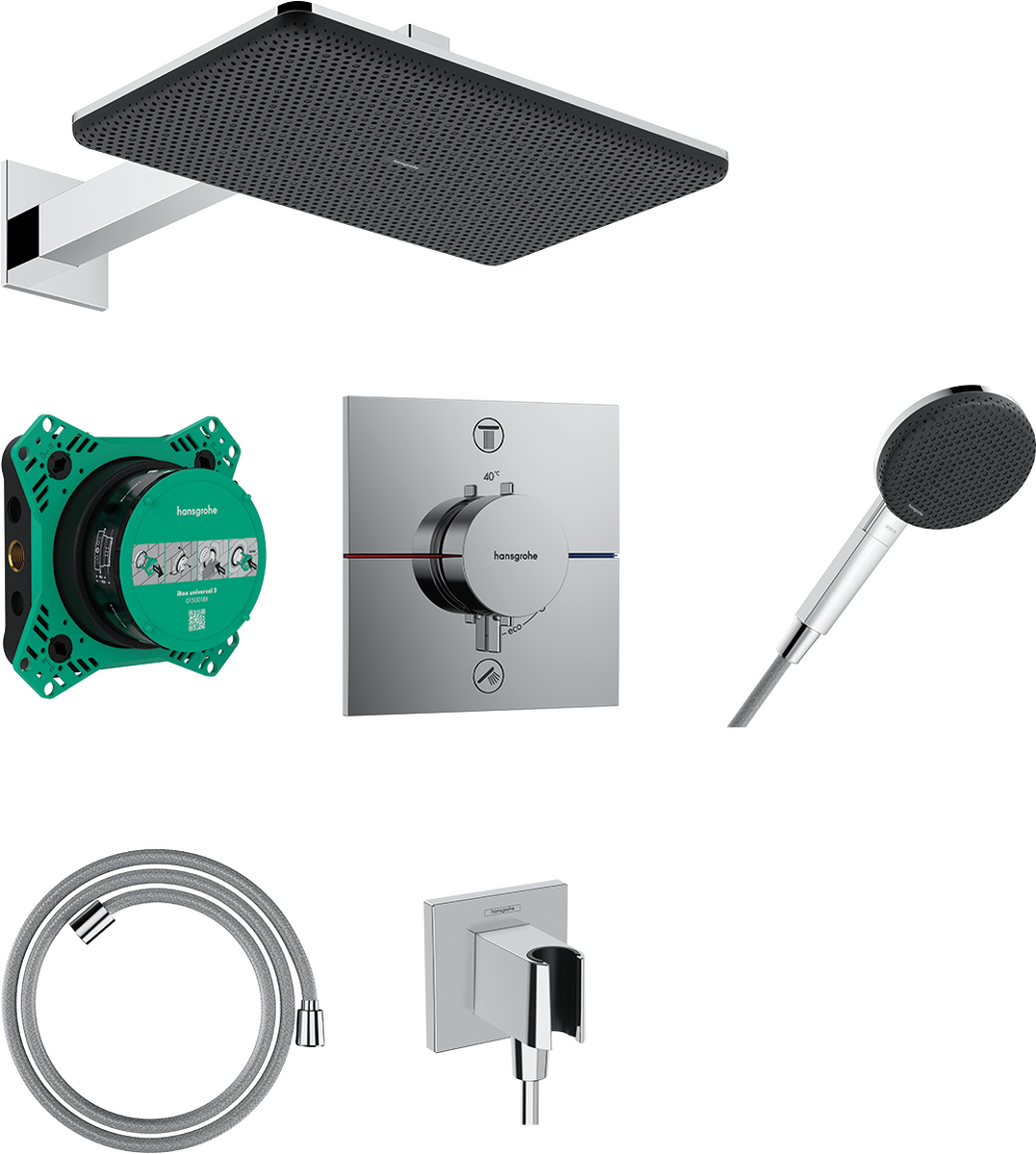 Hansgrohe Raindance Alive Q 210/340 1jet termosztátos zuhanyszett, króm 24620000