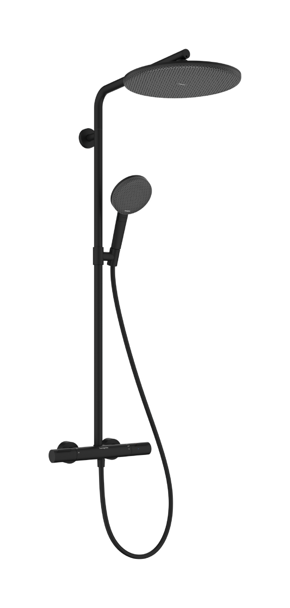 Hansgrohe Raindance Alive S Puro Showerpipe Ecostat Element 300 1jet termosztátos zuhanyrendszer, matt fekete 24593670
