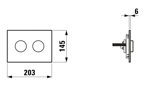 Laufen INEO GROOVE nyomólap, matt fekete H9001177160001