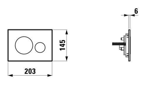 Laufen INEO MOON nyomólap, króm H9001140040001