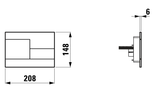Laufen INEO SKYLINE nyomólap, matt fekete H9001187160001
