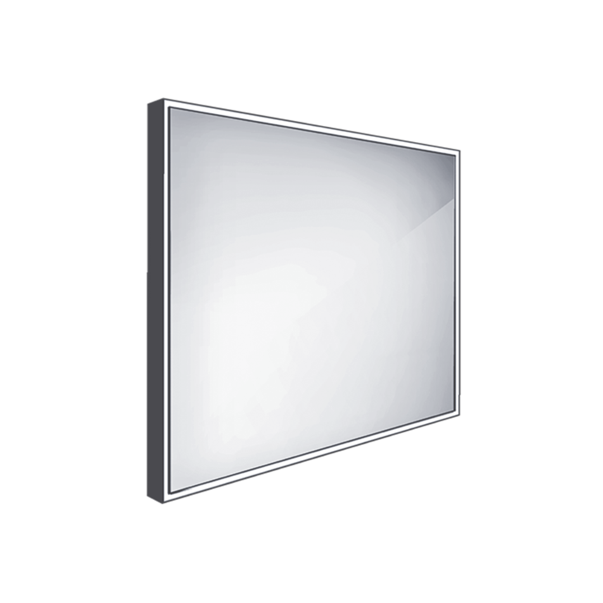 Roltechnik NIMCO 80x70 cm LED tükör, matt fekete ZPC 13003-90