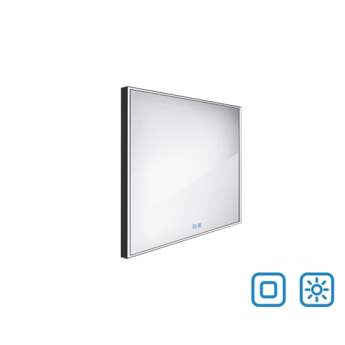 Roltechnik NIMCO 60x60 cm LED tükör érintésérzékelővel, matt fekete ZPC 13066V-90