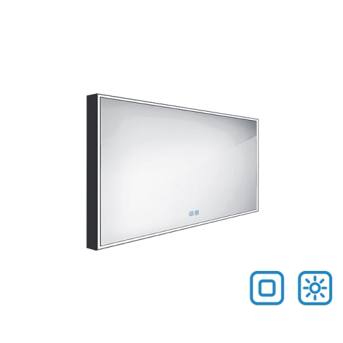 Roltechnik NIMCO 120x70 cm LED tükör érintésérzékelővel, matt fekete ZPC 13006V-90