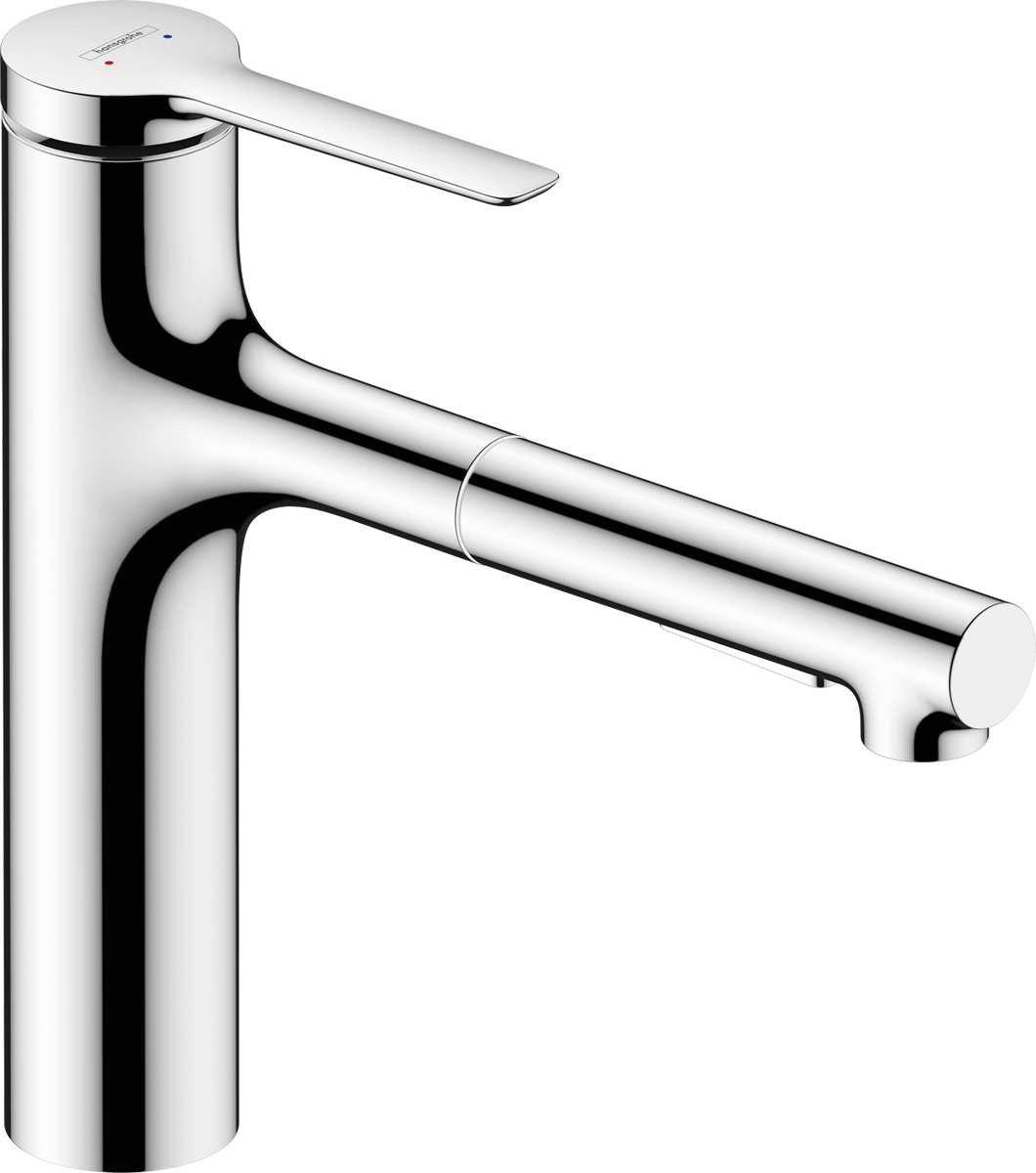 Hansgrohe Zesis M33 160 egykaros konyhai csaptelep 2 jet kihúzható kifolyóval, króm 74801000