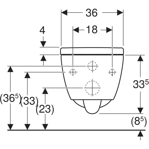 Geberit iCon TurboFlush mélyöblítésű rövidített fali WC ülőkével, matt fehér 503.049.JT.1