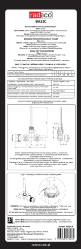 Radeco Basic univerzális lándzsás szelep, króm TZTJ/CR
