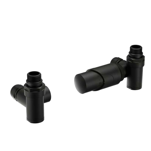 Radeco Basic univerzális térsarok szelep, fűtőpatronhoz fekete TZTI/C