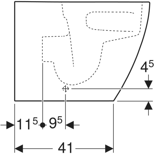 Geberit iCon álló WC mélyöblítésű, falhoz illeszkedő, zárt forma TurboFlush 503.081.00.1