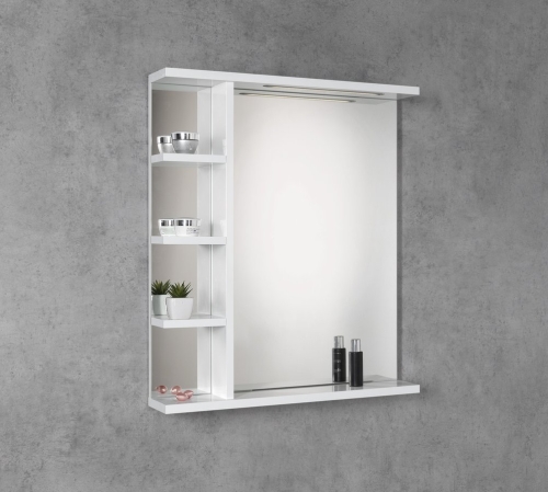 Sapho AQUALINE KORIN 60x70 cm LED tükör polcokkal, fehér KO370S