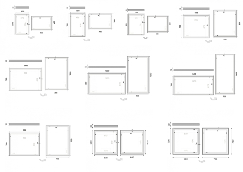 Roltechnik NIMCO 140x70 cm LED tükör ZP 13008