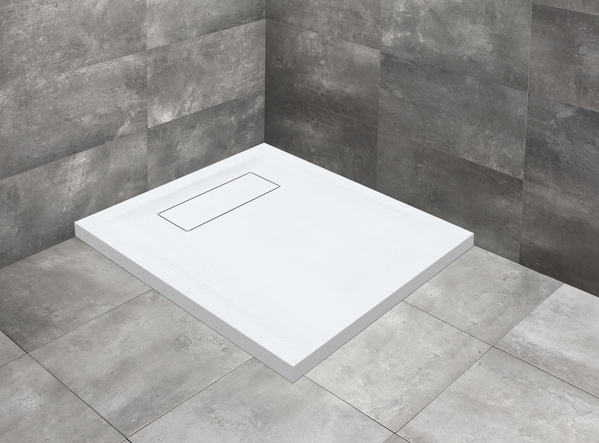 Radaway Doris C 80x80 szögletes öntöttmárvány zuhanytálca, fehér DC8080-53