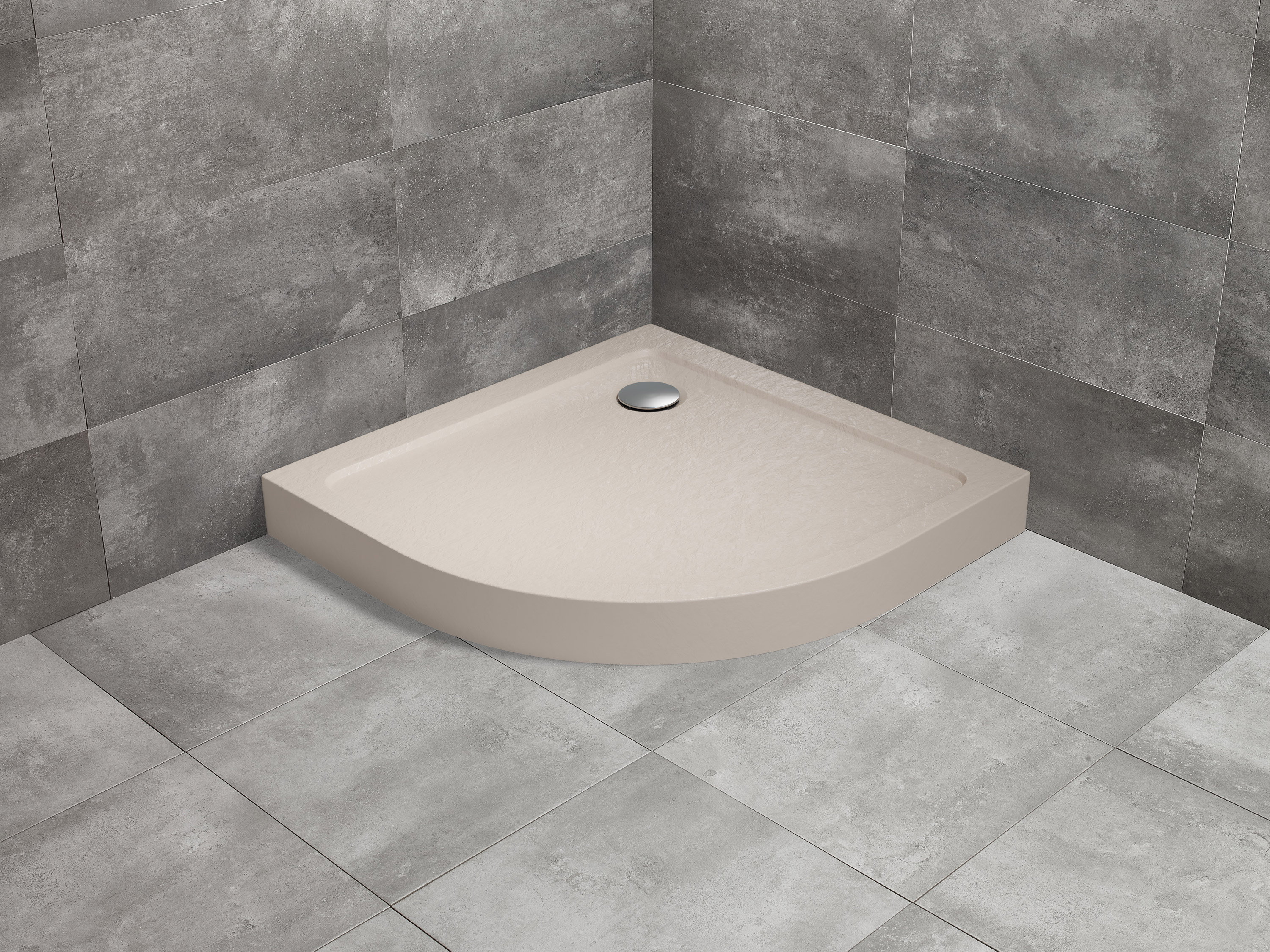 Radaway Doros Stone A 90x90 cm zuhanytálca előlappal, beige SDRA9090-05-84S