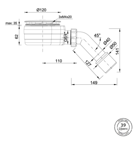 Radaway Doros Stone C 80x80 cm szögletes zuhanytálca, fekete SDRC8080-01-54S